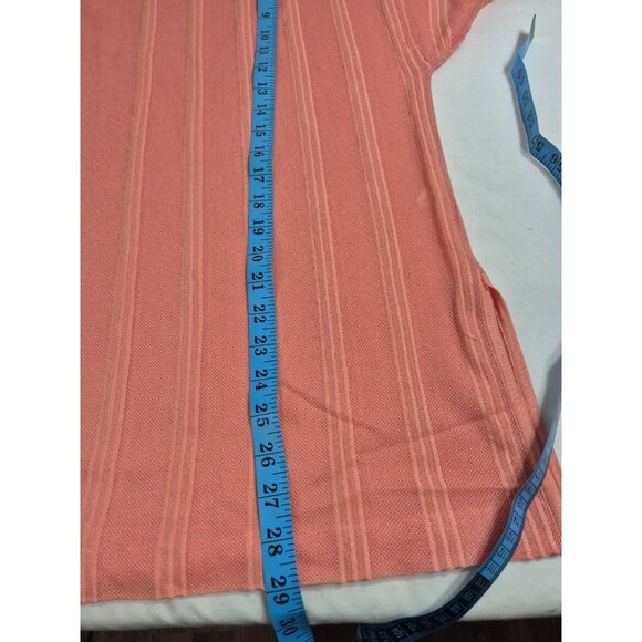 Ming Wang Women's Size L Dolman Sleeve Knit Tunic Orange Burst Tonal Stripes (63 - Picture 10 of 11